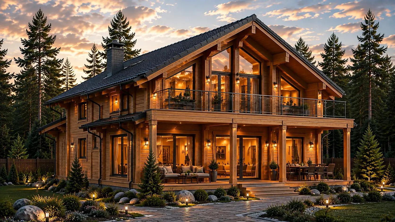Дом из клеёного бруса 175 м²